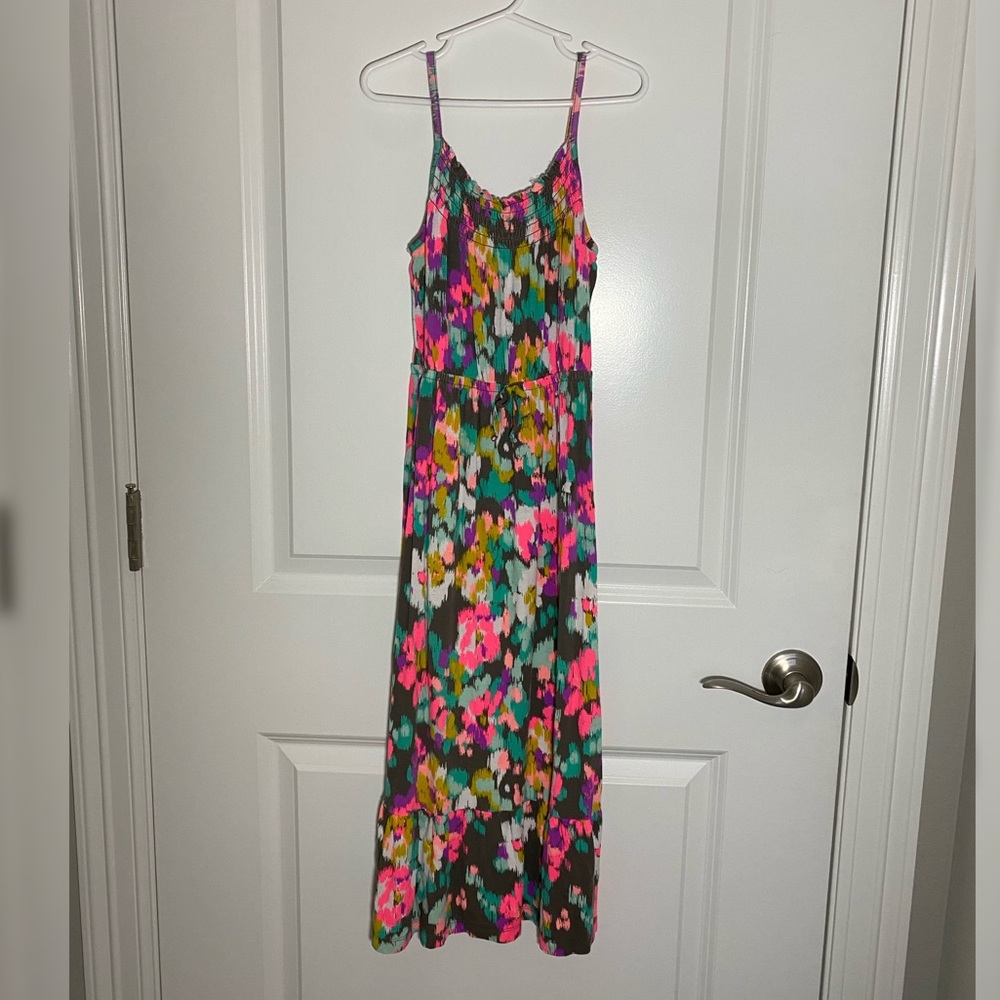 Girls size 6/6X floorlength floral sleeveless dress Cherokee brand